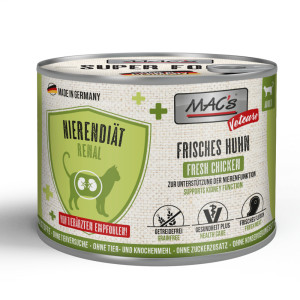Korzystny pakiet MAC's CAT Vetcare Nierendiät / Renal, 24 x 200 g - Kurczak
