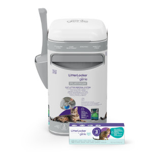 LitterLocker by Litter Genie® Platinum pojemnik na zużyty żwirek - LitterLocker® Platinum, biały (z jedną kasetą)