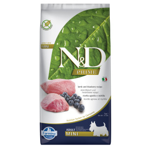 Farmina N&D Grain Free Mini, jagnięcina i czarna borówka - 2 x 7 kg