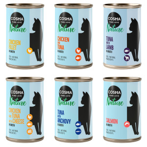 Cosma Nature, 6 x 140 g - Pakiet mieszany II (6 smaków)