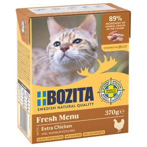 6x370g Bitar i Gelé Extra Kyckling Bozita Kattmat