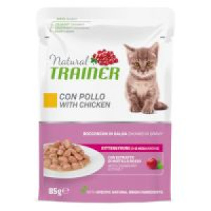 Natural Trainer Kitten & Young  - Kurczak, 12 x 85 g