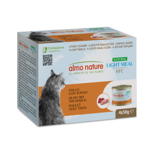Almo Nature HFC Natural Light, 4 x 50 g - Kurczak i tuńczyk