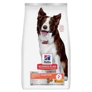 Hill's Science Plan Perfect Digestion Adult 1+ Medium, kurczak i brązowy ryż - 14 kg