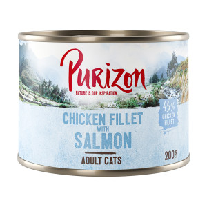 Purizon Original, 12 x 200 g, bez zbóż - Adult: Filet z kurczaka z łososiem