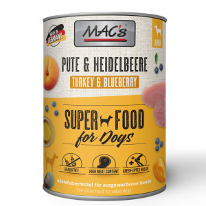 Korzystny pakiet MAC's Adult, 12 x 800 g - Indyk i borówka amerykańska