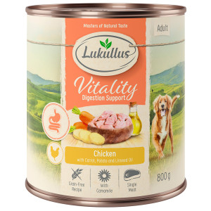 Lukullus Vitality Trawienie: Kurczak (bez zbóż) - 6 x 800 g
