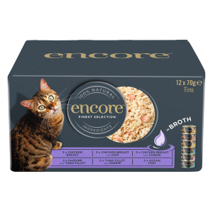 Encore, karma mokra w bulionie, 12 x 70 g - Pakiet mieszany