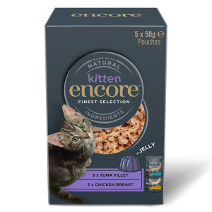 Korzystny pakiet Encore Kitten w galarecie, 10 x 50 g - Finest Selection (2 smaki)
