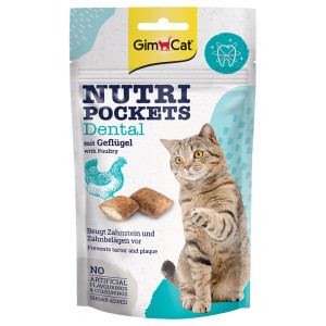 GimCat Nutri Pockets Dental, z drobiem - 6 x 60 g