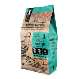 Wiejska Zagroda Kitten, kurczak z łososiem - 2 x 1,6 kg
