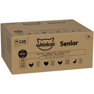 Whiskas Senior w saszetkach, 120 x 85 g - Wybór drobiowy w galarecie