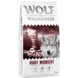 Wolf of Wilderness Adult "Ruby Midnight", wołowina i królik - 2 x 12 kg: nowa receptura