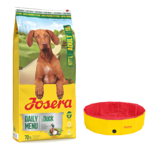 Josera: 10 kg / 12,5 kg karma sucha + Basen dla psa gratis! - Daily Menu Adult, kaczka, 12,5 kg