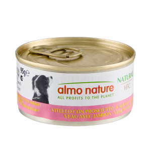 Almo Nature HFC, 6 x 95 g - Cielęcina z szynką