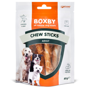 Pałeczki do żucia Boxby z kurczakiem - 3 x 80 g