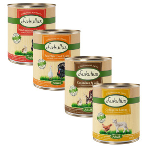 Megapakiet Lukullus Naturkost, 24 x  800 g - Pakiet mieszany II (4 smaki)