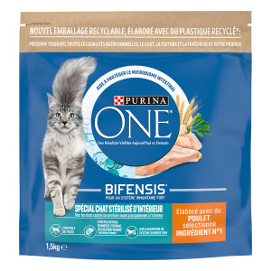 PURINA ONE Indoor Sterilized Cat Kurczak, pełne ziarno - 1,5 kg