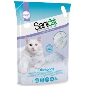 Sanicat Diamonds żwirek niezbrylający się - 3 x 5 l