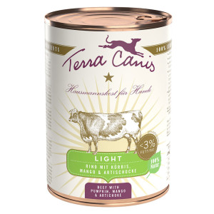 Korzystny pakiet Terra Canis Light, 12 x 400 g - Wołowina z dynią, mango i karczochami
