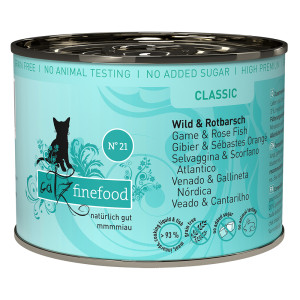 catz finefood, 6 x 200 g - Dziczyzna z okoniem czerwonym