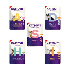 Pakiet próbny Kattovit Vital Care - 100 x 85 g (5 smaków)