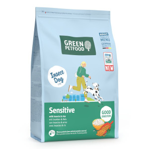 Green Petfood Sensitive, z owadami i ryżem - 3 kg