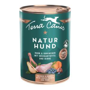 Terra Canis Naturhund, 6 x 400 g - Kurczak i królik z batatami i gruszką