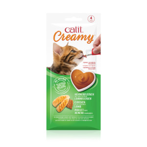 Catit Creamy, 4 x 10 g - Kurczak i jagnięcina