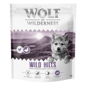 Wolf of Wilderness Junior "Wild Hills" (bez zbóż) - 1 kg: nowa receptura