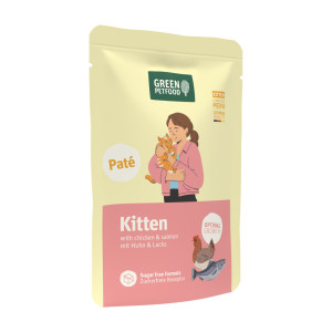 Green Petfood Paté Kitten, 8 x 85 g - Kurczak i łosoś