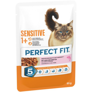 Perfect Fit Sensitive 1+ - Łosoś, 12 x 85 g