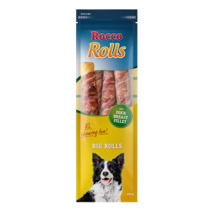 Rocco Pałeczki do żucia XL, 315 g - Z filetem z kaczki,  315 g