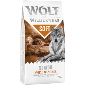 Dwupak Wolf of Wilderness "Soft & Strong", 2 x 12 kg - SENIOR Wide Acres, kurczak