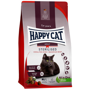 Happy Cat Supreme Sterilised, wołowina alpejska - 10 kg