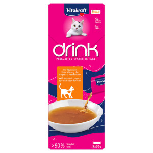 Vitakraft Drink, napój dla kotów, z kurczakiem i tauryną - 5 x 30 g