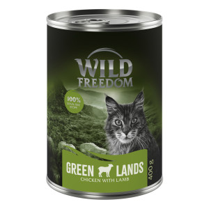 Korzystny pakiet Wild Freedom Adult, 12 x 400 g - bez zbóż - Green Lands – Jagnięcina i kurczak