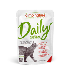 Almo Nature Daily Menu, 6 x 70 g - Kurczak i wołowina