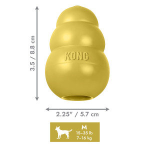 KONG Classic Gold - Rozmiar M: ok. Ø 5,5 x wys. 9 cm