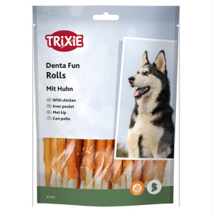Trixie Denta Fun Rolls z kurczakiem - 30 szt., ok. 12 cm