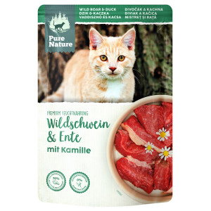 Pure Nature Feline, 12 x 85 g - Dzik i kaczka