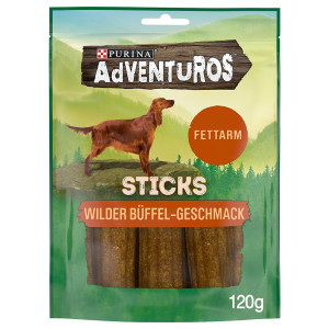 PURINA Adventuros Sticks, dziki bawół - 2 x 120 g