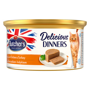 Butcher's Delicious Dinners, 24 x 85 g - Kurczak i indyk