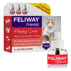 Feliway® Friends - Uzupełnienie na 3 x 30 dni: flakonik, 3 x 48 ml (bez dyfuzora)