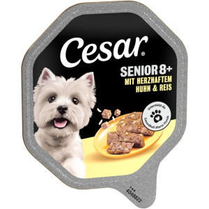 Cesar Senior 8+ w tackach, 28 x 150 g - Kurczak i ryż