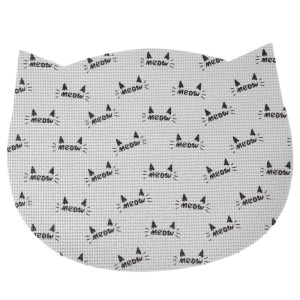 zooplus Basics mata pod miskę w kształcie kota - Dł. x szer. x wys.: 48,2 x 38 x 0,5 cm