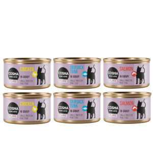 Korzystny pakiet Cosma Pure, 12 x 80 g - Pakiet mieszany (3 smaki)