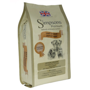 Simpsons Premium Adult Sensitive, kaczka z ziemniakami - 12 kg