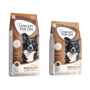 12 + 1,5 kg gratis! Concept for Life, karma sucha, 13,5 kg - NOWOŚĆ: Medium Adult