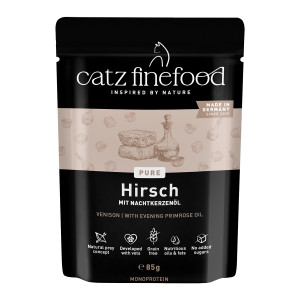 catz finefood Pure Pouch 8 x 85 g - Jeleń